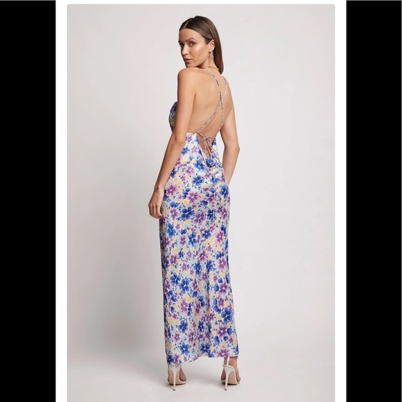 NWT Sofia The Label ISABELLE SLIP DRESS - Violet Blue Floral - Picture 4 of 6